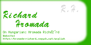 richard hromada business card